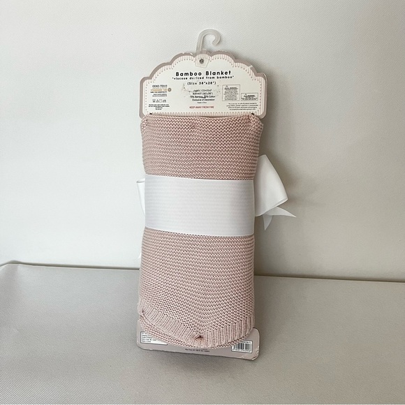 Bonbini Bamboo Blanket Soft Blush Pink Breathable Antibacterial Hypoallergenic - Picture 3 of 9